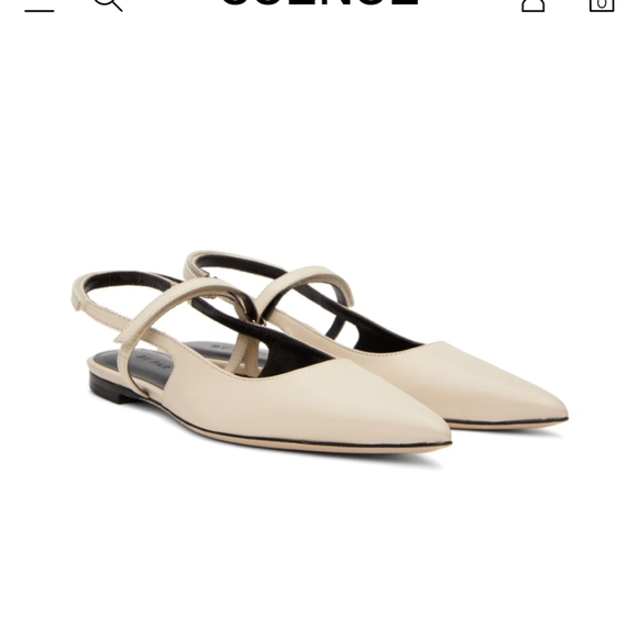 BY FAR Shoes - By Far Jess Leather Sling-back Flats MSRP $390 USD